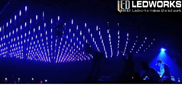 LEDWORS DMX led vertical tube 3D tube @SWAY Night Club, Taiw